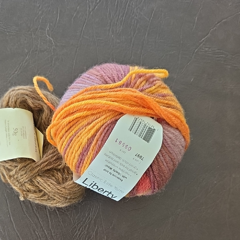 Liberty Variegated Wool Yarn - Pink, Orange, Yellow
